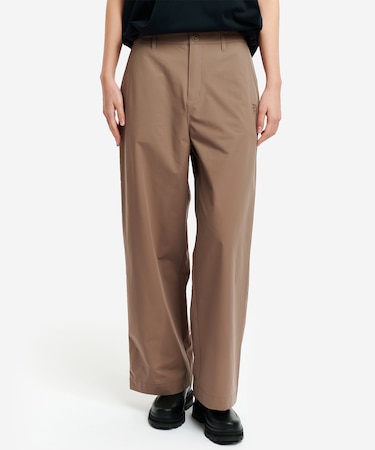 撥水 ソロテックス ワイドシルエット テックパンツ