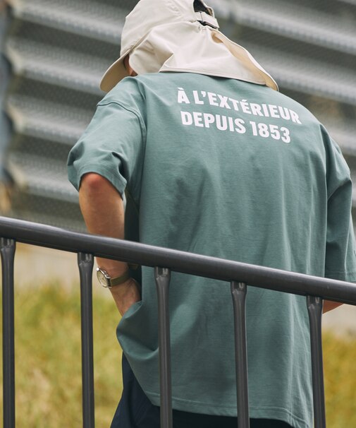 AIGLE オーバーサイズバックプリントロゴ 半袖Tシャツ