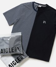 2枚セット ワンポイントロゴ刺繍 2パック半袖Tシャツ