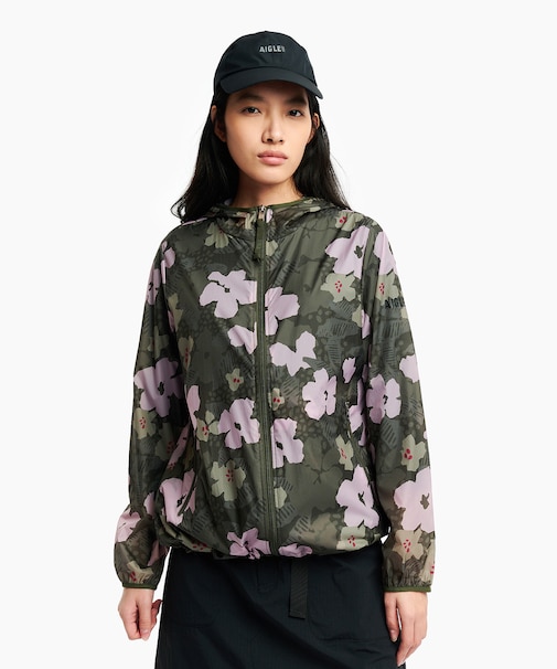 UVカット 撥水 プリントフーデッドジャケット RP