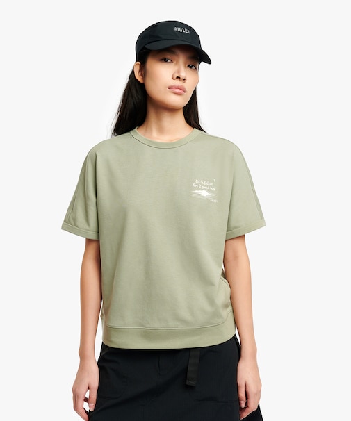 UVカット 吸水速乾 ワンポイントグラフィック半袖Tシャツ