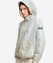 超軽量 撥水 UVカット ストライプ エクストラライト フーディジャケット