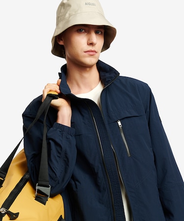 軽量 撥水 UVカット フロントヨーク フーデッドショートジャケット