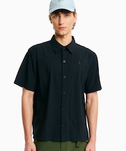 接触冷感 UVカット エアロメッシュ リラックスフィット半袖シャツ