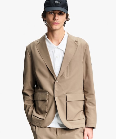 撥水 UVカット サマーブレザー シェルジャケット / テーラードジャケット