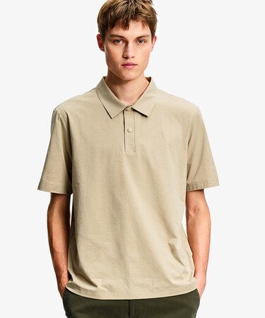 吸水速乾 UVカット ワンポイントロゴ ピケポロシャツ