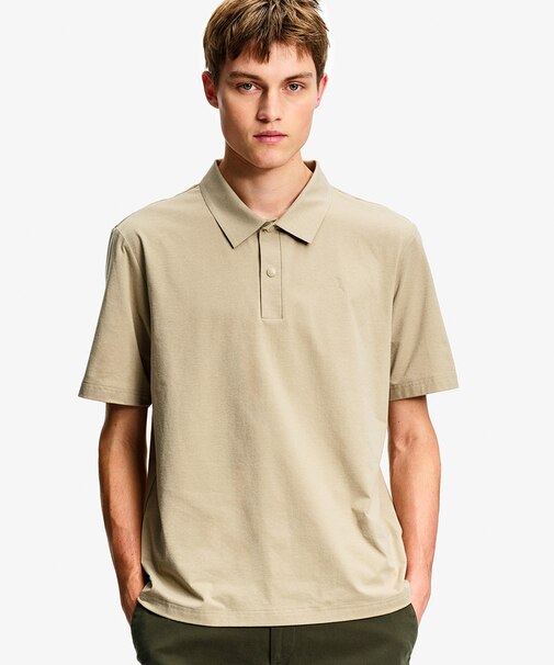 吸水速乾 UVカット ワンポイントロゴ ピケポロシャツ