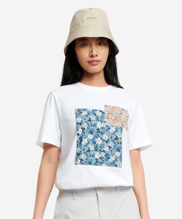 【LIBERTY】抗菌防臭 吸水速乾 パッチワーク半袖Tシャツ