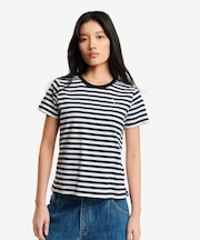 UVカット ピマコットン マリニエールボーダー半袖Tシャツ
