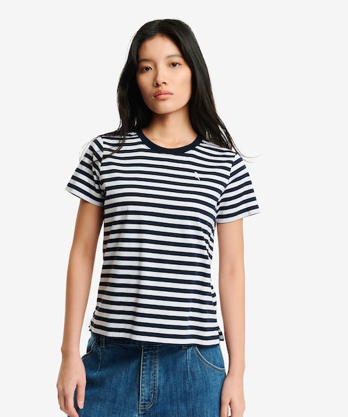 UVカット ピマコットン マリニエールボーダー半袖Tシャツ