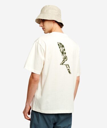 接触冷感 オーガニックコットン バックプリント半袖Tシャツ