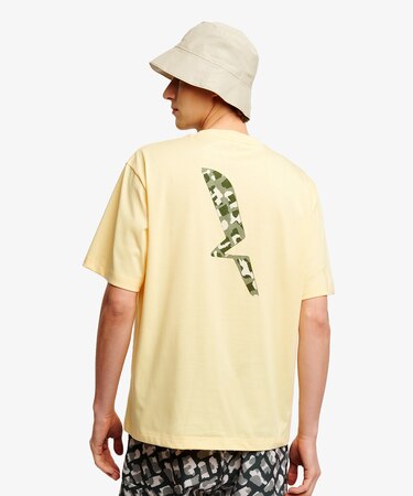 接触冷感 オーガニックコットン バックプリント半袖Tシャツ