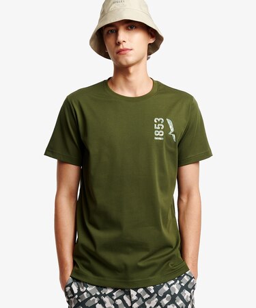 吸水速乾 UVカットプリントロゴ 半袖Tシャツ