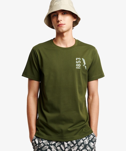 吸水速乾 UVカットプリントロゴ 半袖Tシャツ