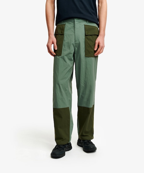 撥水 UVカット CORDURA アクティブテック バイカラーパッチポケットパンツ