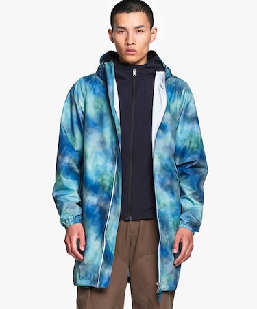 【RainPack】 透湿防水 レインパック プリント ロングジャケット