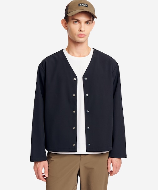 撥水 防風 ストレッチ ソフトシェル カーディガンジャケット