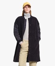 撥水 リバーシブルボア 中綿キルティング シェルパロングコート WARM