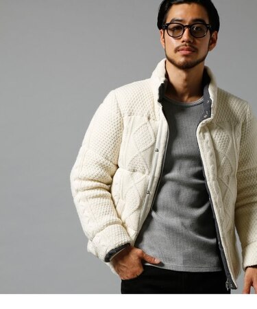 【MEN'S】ニット中綿ブルゾン
