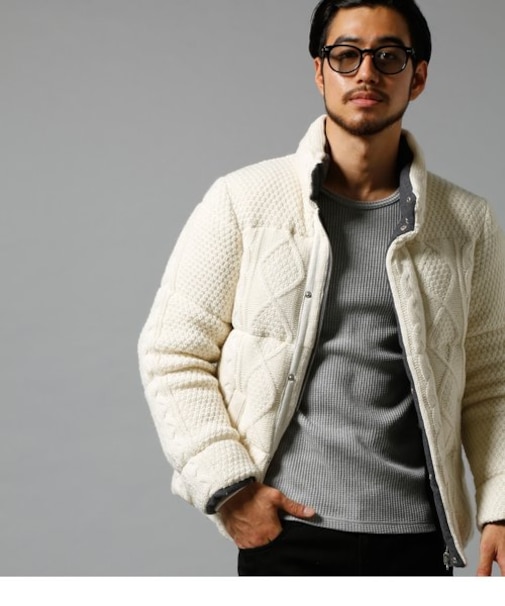 【MEN'S】ニット中綿ブルゾン