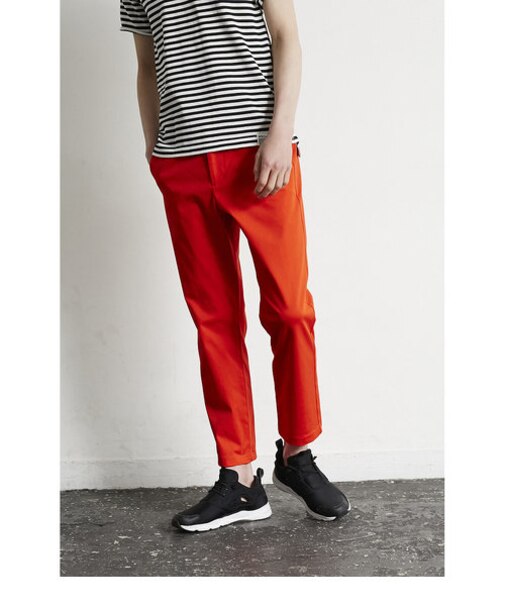 【MEN'S】ストレッチツイルカットソーテーパードチノパンツ