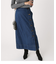 FRONT BUTTON DENIM LONG SKIRT