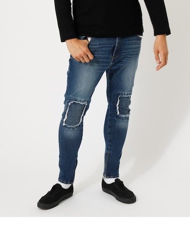 【MEN'S】BIKER DENIM SKINNY