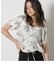 FRONT GATHER FLOWER BLOUSE
