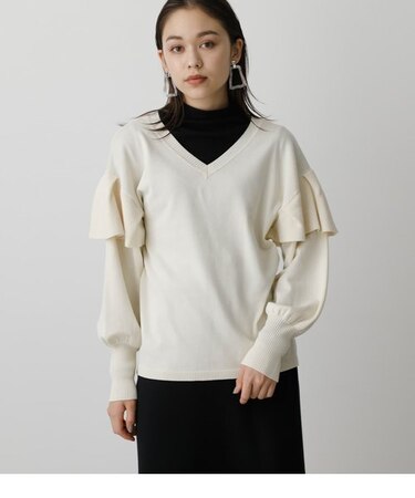 2WAY RUFFLE KNIT TOPS