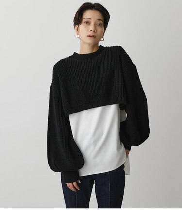 SHORT KNIT SET TOPS ２