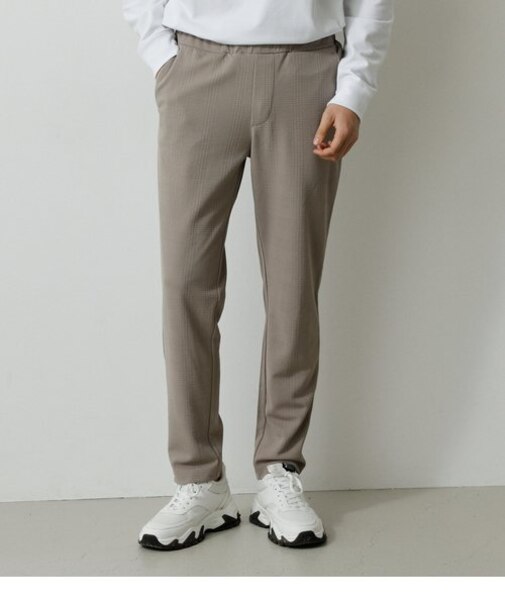 GLEN CHECK JACQUARD PANTS