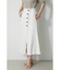 ASYMMETRY BUTTON SLIT SKIRT
