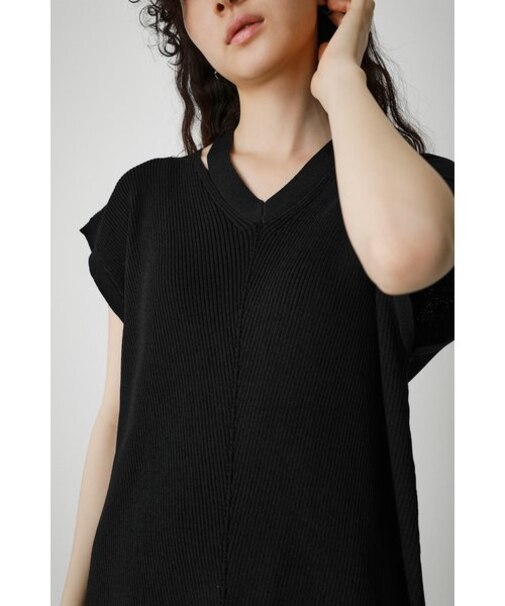 THIN NOTCH V／N KNIT TOPS