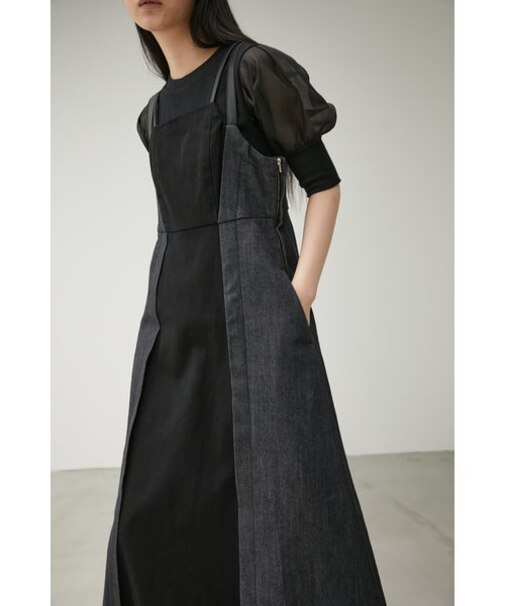 DENIM COMBI CAMI ONEPIECE