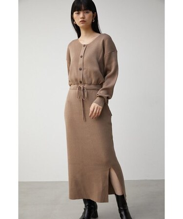 FRONT BUTTON BLOUSING RIB OP