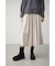 FAUX SUEDE PLEATED SKIRT