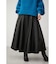 STITCH DESIGN LEATHER SKIRT