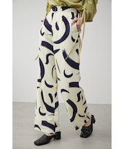 NATURE PATTERN WIDE PANTS