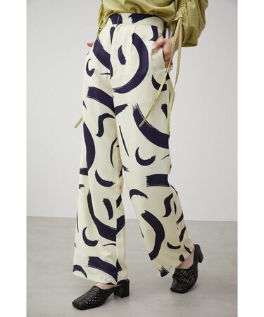 NATURE PATTERN WIDE PANTS