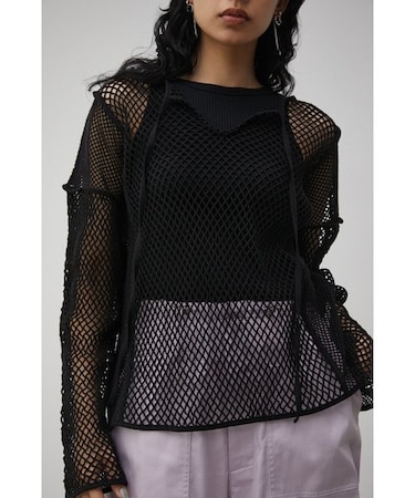 PATTERN MESH PULLOVER