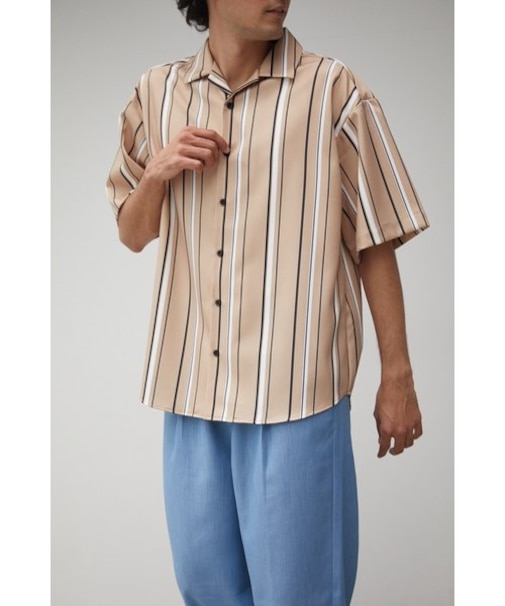 MULTI STRIPE CREPE WEAVE SHIRT
