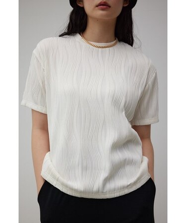 ソリッドテクスチャボクシーTシャツ