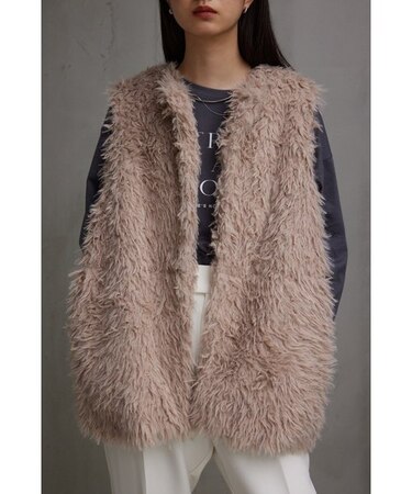 プードルフェイクファーベスト