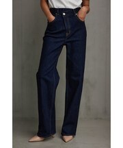 AZUL DENIM／ハイウエストオーバーラップデニム