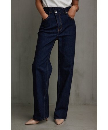 AZUL DENIM／ハイウエストオーバーラップデニム