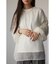 裏毛ドッキングシアー長袖トップス