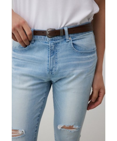 オーダー品 ナローロングベルト ウエスタン112cm シルバー