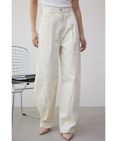 アズールバイマウジー　タックカーブデニム　S ハイウエストタックデニムパンツ AZUL by moussy（アズールバイマウジー）の「AZUL DENIM タック