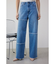 AZUL DENIM フリンジワイド