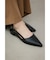 バックオープンローヒールパンプス